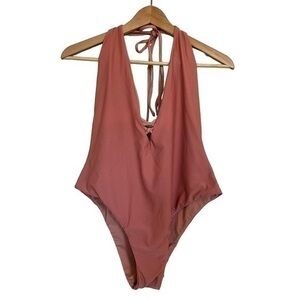 B. Swim Lush Plunge Space One Piece Swimsuit Size L